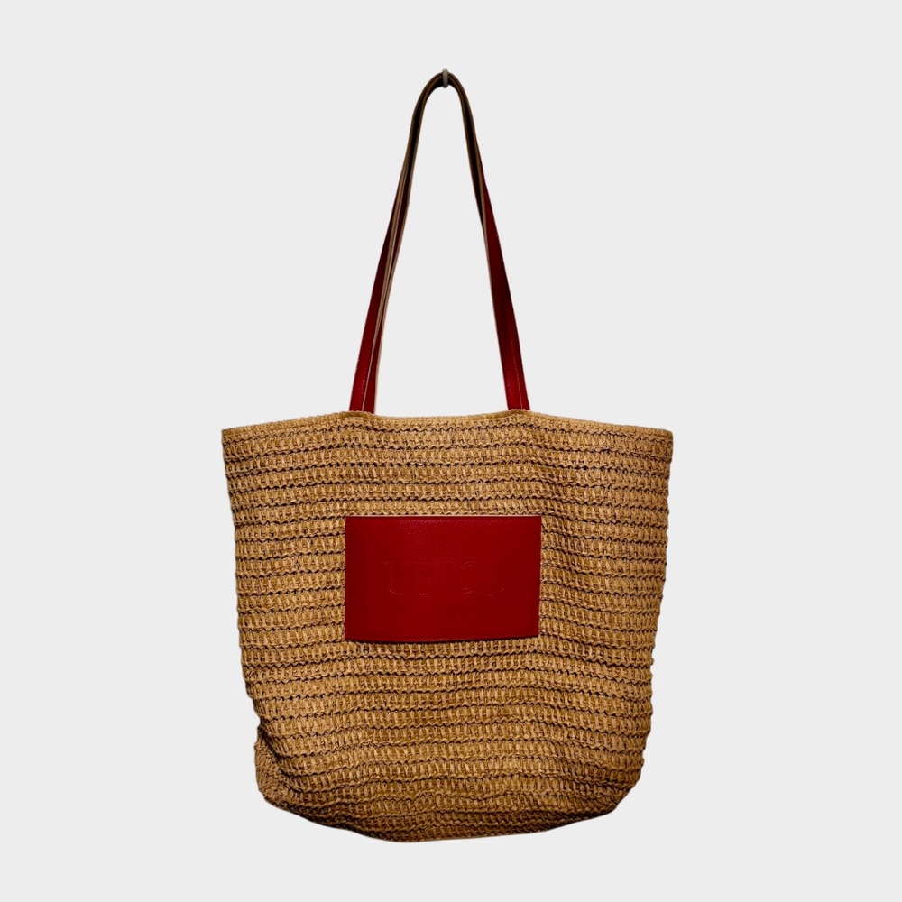 UNO de 50‎ Straw Tote Bag Red Trim